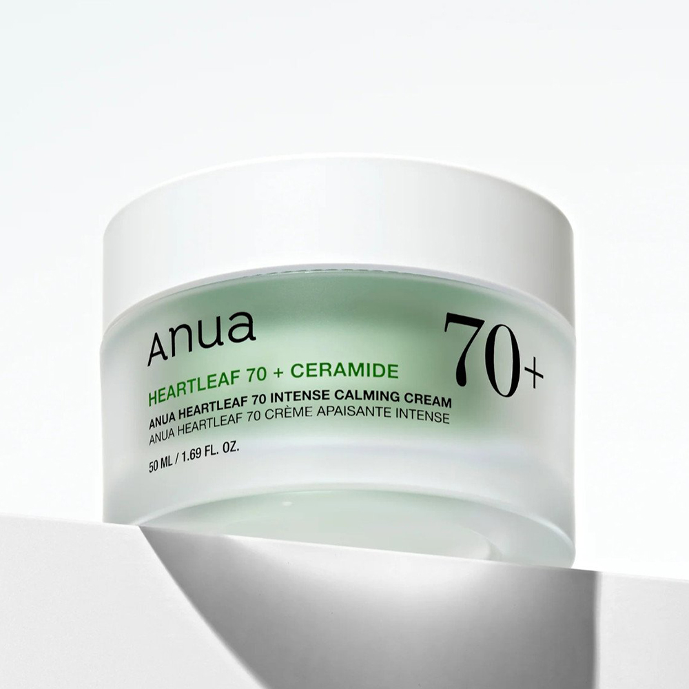 ANUA Heartleaf 70 + Ceramide Crema Hidratanta Calmanta Intensiva - Hidratare si Calmarea Tenului Sensibil, 50 ml
