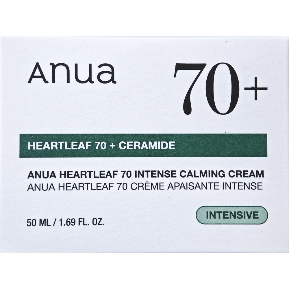 ANUA Heartleaf 70 + Ceramide Crema Hidratanta Calmanta Intensiva - Hidratare si Calmarea Tenului Sensibil, 50 ml