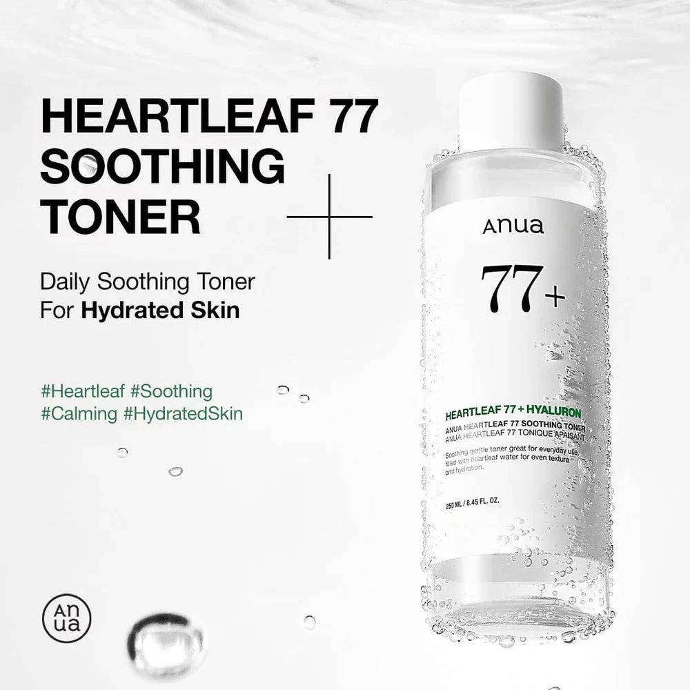 ANUA Heartleaf 77% Toner Calmant Anti-Roseata - Calmare, Hidratare si Control Sebum 250 ml