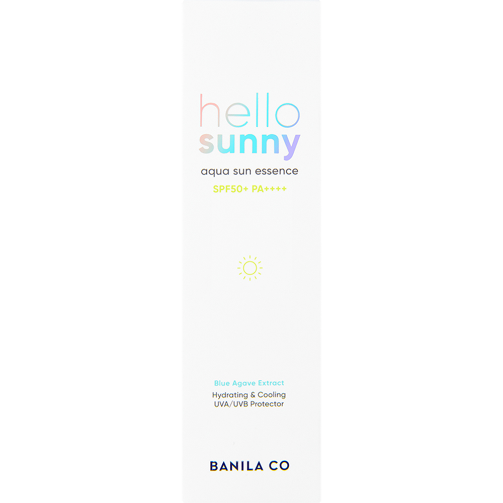 BANILA CO Hello Sunny Aqua Sun Essence SPF50+ PA++++,,50 ml - crema de fata formulata cu extract de Agave albastra, care contribuie la protectia impotriva razelor UV si la metinerea pielii hidratate si confortabile