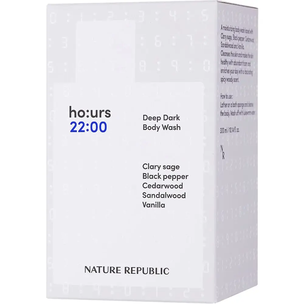 NATURE REPUBLIC ho:urs Gel de Dus Deep Dark - Hidratare si Curatare Profunda, 300 ml