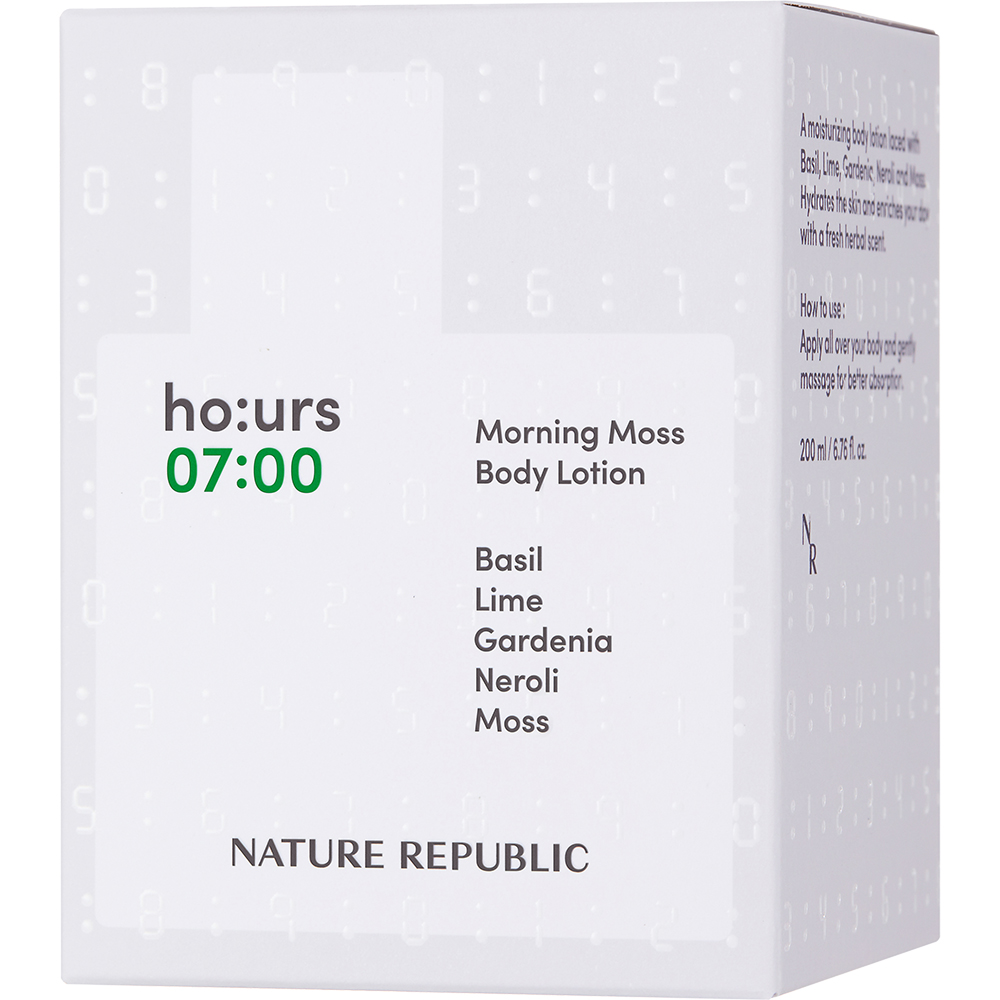 Nature Republic Ho:urs Morning Moss – Loțiune de Corp Hidratantă și Revitalizantă, 200 ml