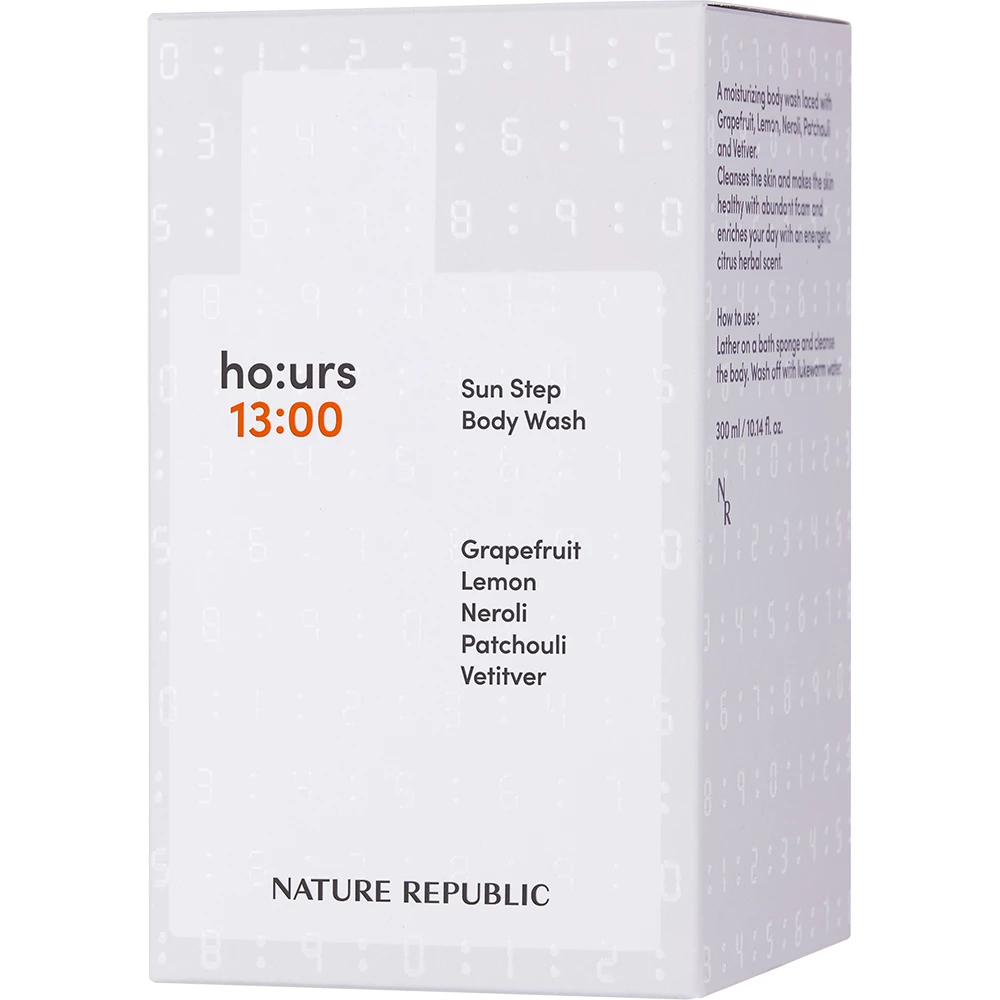 Nature Republic Ho:urs Sun Step – Gel de Duș Revitalizant cu Efect Hidratant, 300 ml