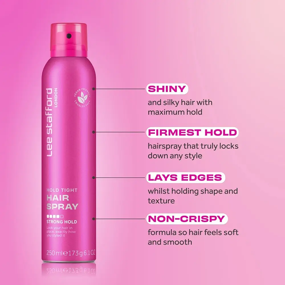 Lee Stafford Hold Tight Spray Fixativ pentru Par 250 ml - Fixare Puternica si Protectie UV, 250 ml