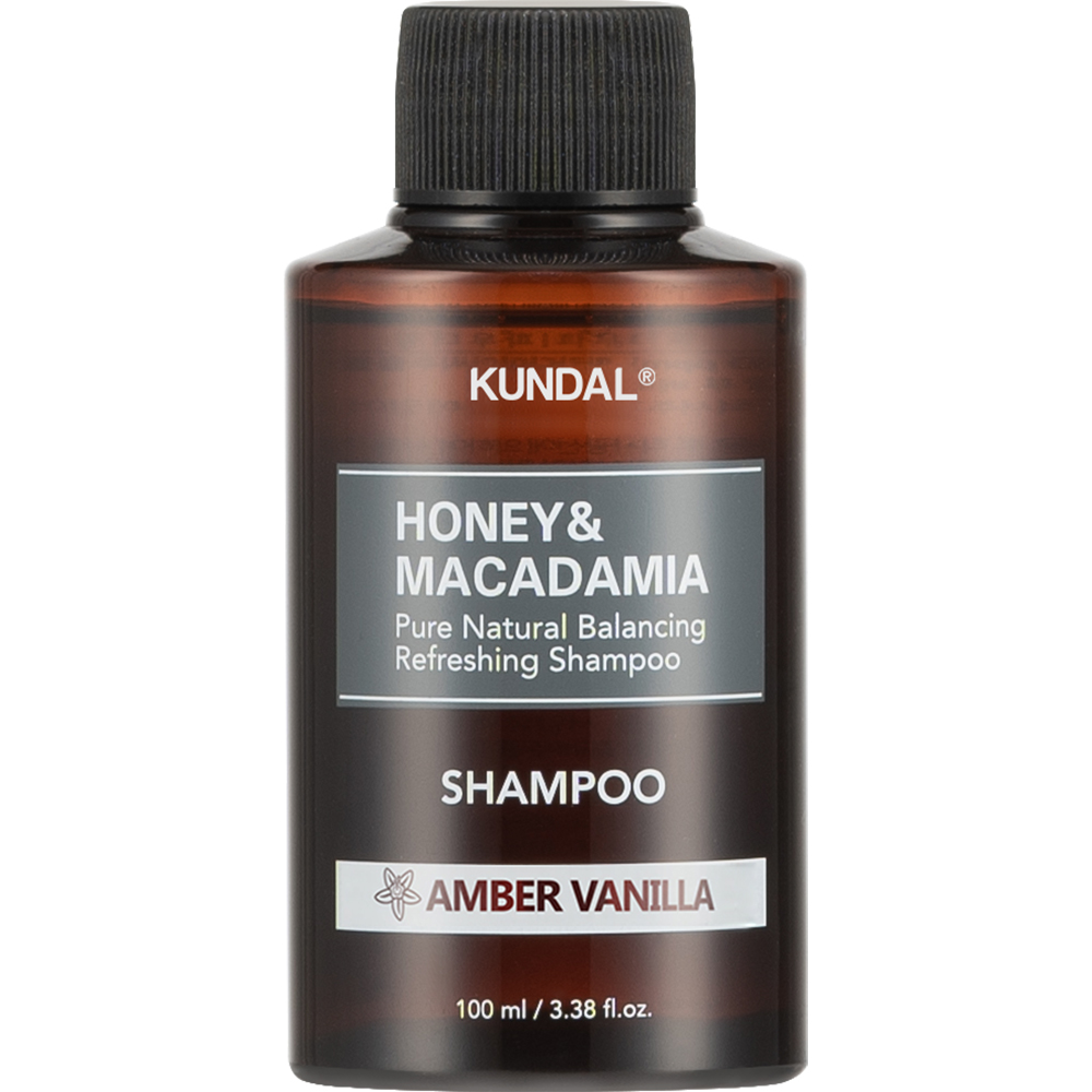 KUNDAL Honey si Macadamia Nature Shampoo sampon Amber Vanilla - hidratare si stralucire, 100 ml