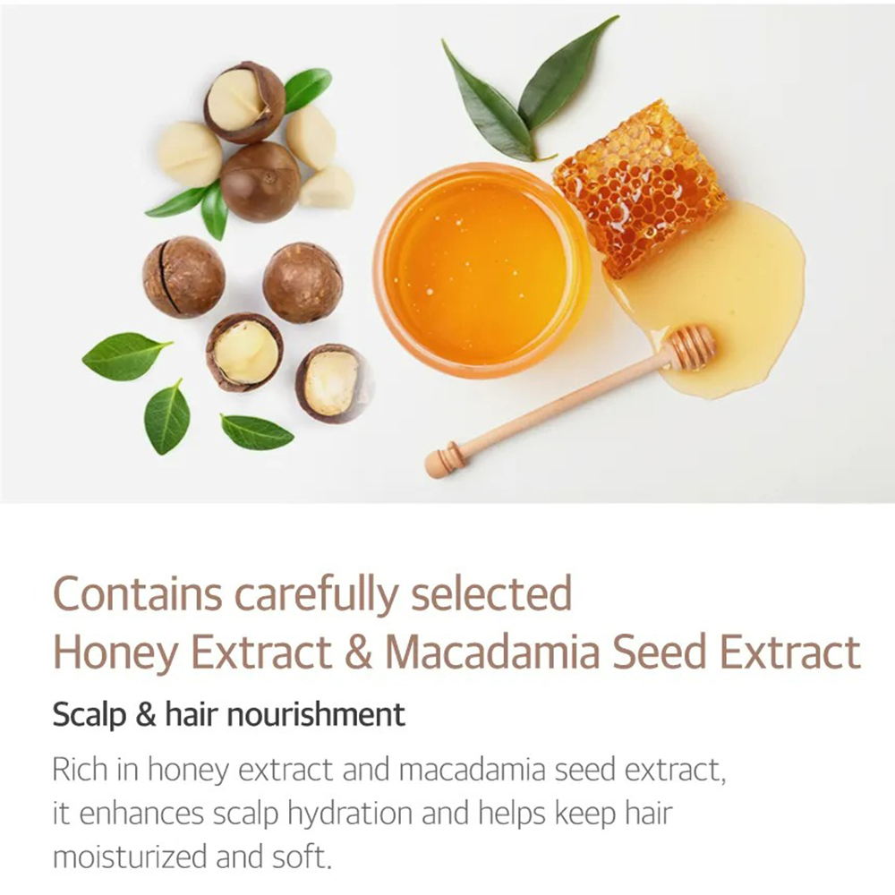 KUNDAL Honey si Macadamia Nature Shampoo sampon Amber Vanilla - hidratare si stralucire, 100 ml