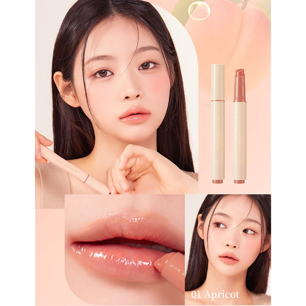 Nature Republic Honey Melting Lip 01 Apricot | Luciu de Buze Hidratant cu Miere și Uleiuri Naturale, 2.7g