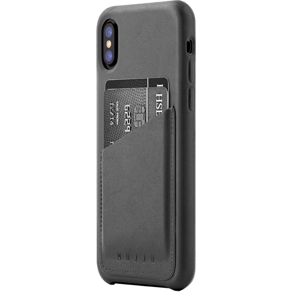 Husa Capac spate Piele Gri Apple Iphone X