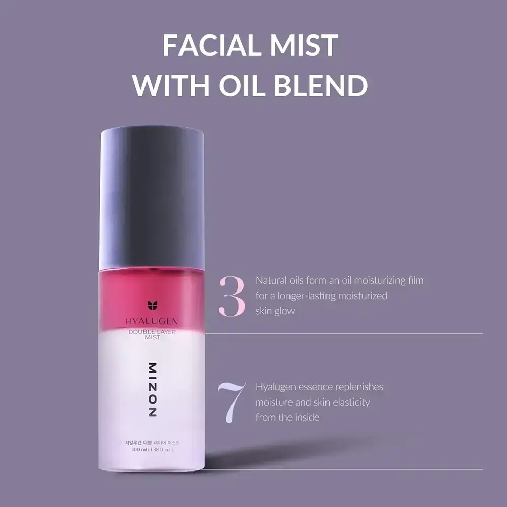 MIZON Hyalugen Spray Facial Bifazic - Hidratare Intensa si Luminozitate Naturala, 100ml