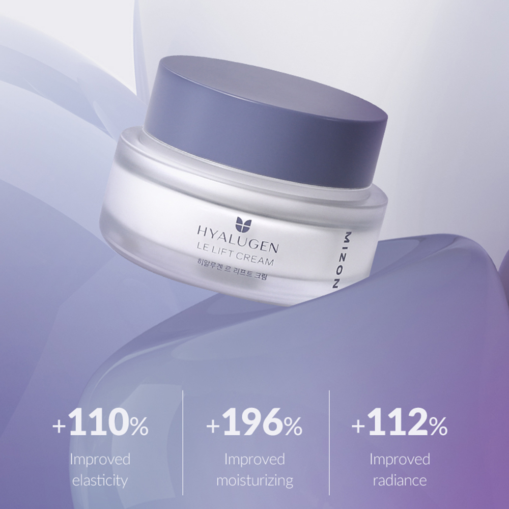 Mizon Hyalugen Le Lift Cream 50 ml - Cremă anti-rid cu Hyalugen pentru fermitate și hidratare