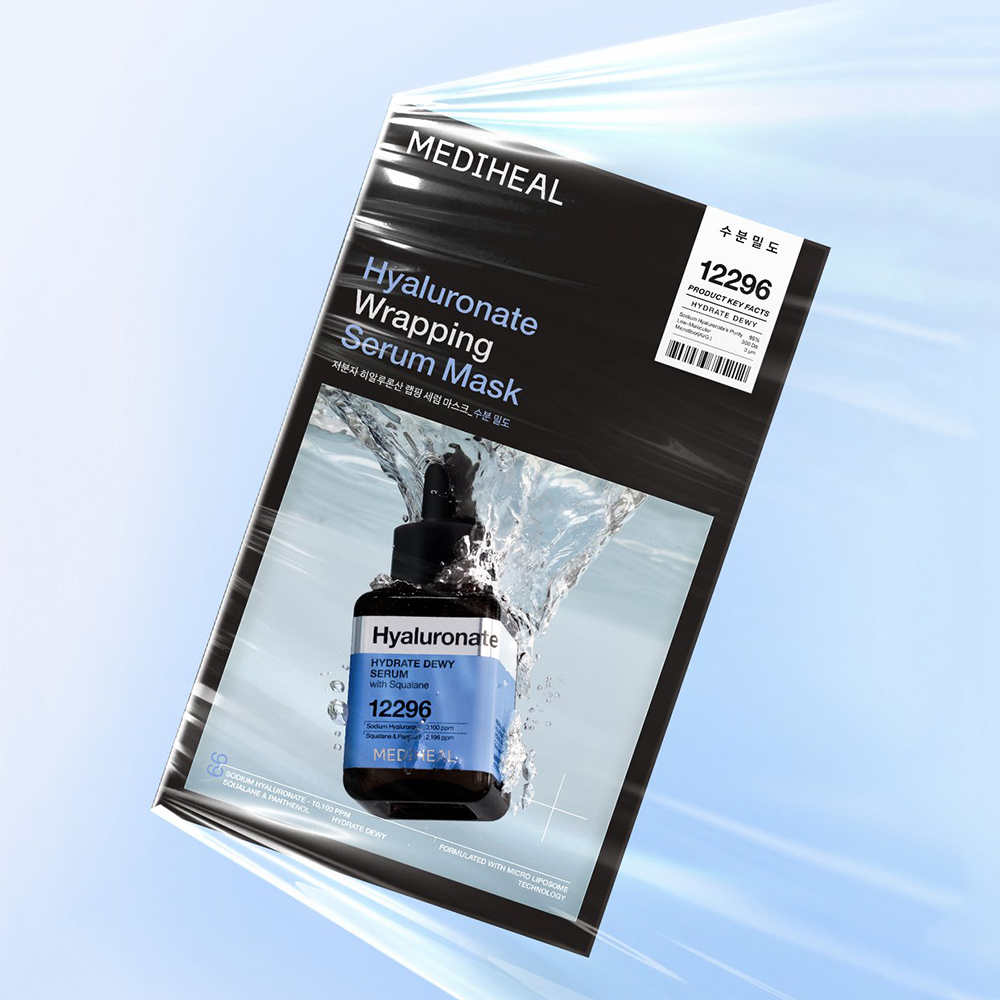 MEDIHEAL Hyaluronate Wrapping Serum Mak Hydrate Dewy 25 ml - Masca de fata formulata cu hialuronat de sodiu si squalan, care contribuie la hidratarea pielii si la metinerea apei in piele