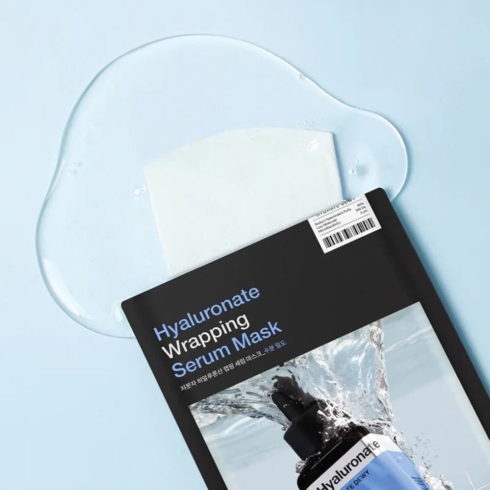 MEDIHEAL Hyaluronate Wrapping Serum Mak Hydrate Dewy 25 ml - Masca de fata formulata cu hialuronat de sodiu si squalan, care contribuie la hidratarea pielii si la metinerea apei in piele