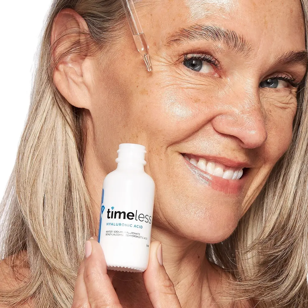 Timeless Skin Care Pure Line Ser Hidratant pentru Fata HA100 - Hidratare Intensa si Efect de Umplere Riduri, 30 ml