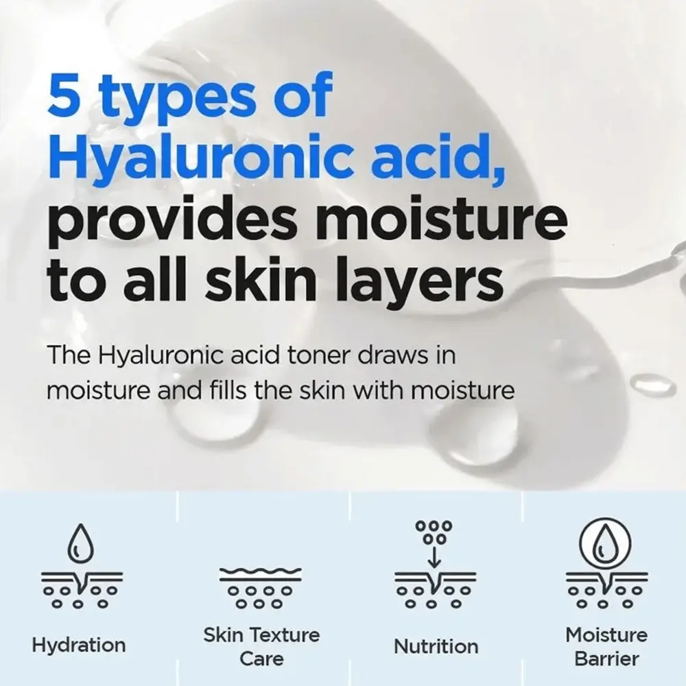 ISNTREE Hyaluronic Acid Toner Toner hidratant pentru fata - Hidratare intensa si calmare, 20 ml