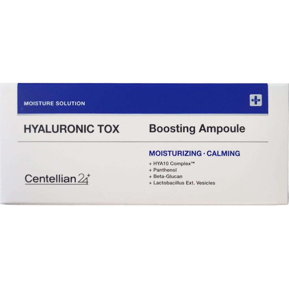 CENTELLIAN24 Hyaluronic Tox Boosting Ampoule - ser de fata formulat cu acid hialuronic si panthenol, care contribuie la hidratarea pielii si la mentinerea confortului cutanat - 30 ml