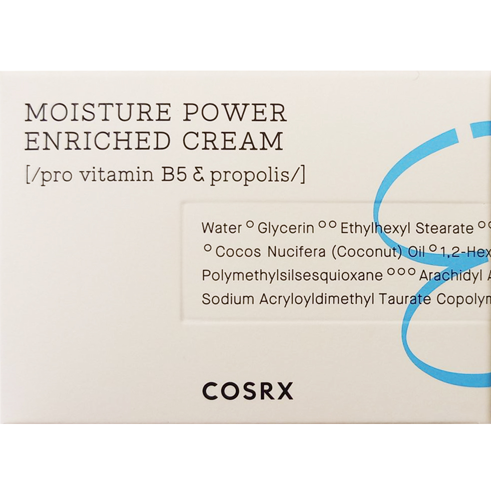COSRX Hydrium Moisture Power Enriched, 50 ml - crema de fata formulata cu D-pantenol si ceramida, care contribuie la hidratarea pielii si la mentinerea confortului cutanat