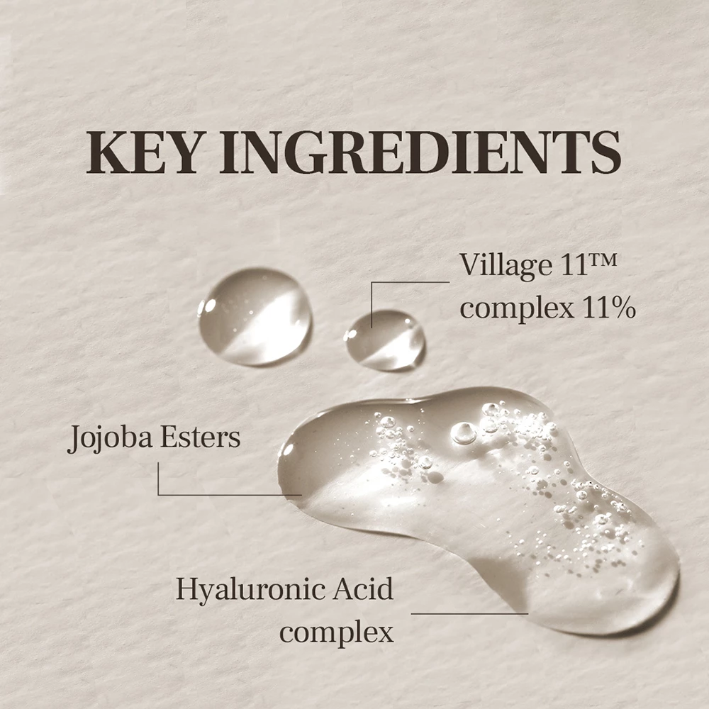 VILLAGE 11 FACTORY Hydro Boost Serum Ser de fata calmant - Hidratare intensa si efect anti-rid cu Acid Hialuronic, 50 ml
