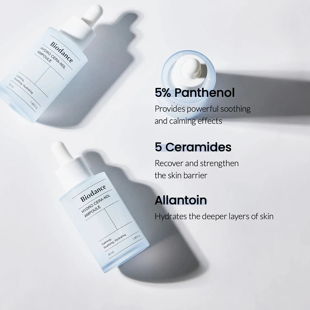 BIODANCE Hydro Cera-nol Ser Concentrat pentru Fata - Hidratare Intensa si Calmanta cu Pantenol si Ceramide, 50 ml