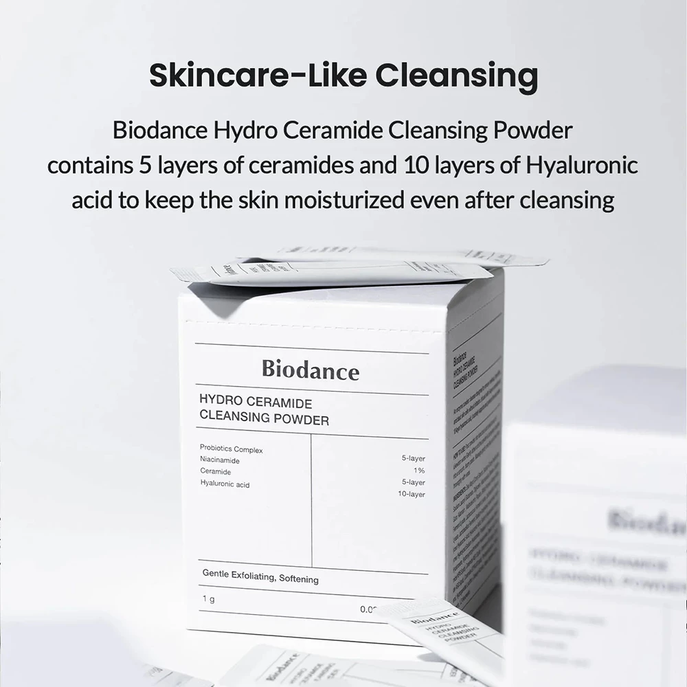 BIODANCE Hydro Ceramide Pudra Enzimatica de Curatare 30 buc - Curatare delicata si hidratare intensa cu acid hialuronic si ceramide, 30 buc