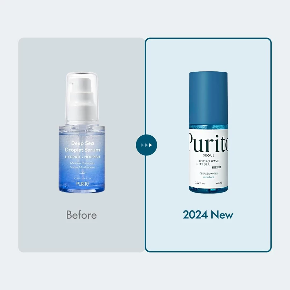 PURITO Hydro Wave Ser Hidratant pentru Fata Deep Sea - Hidratare Profunda si Revitalizare cu Apa Marina, 60 ml