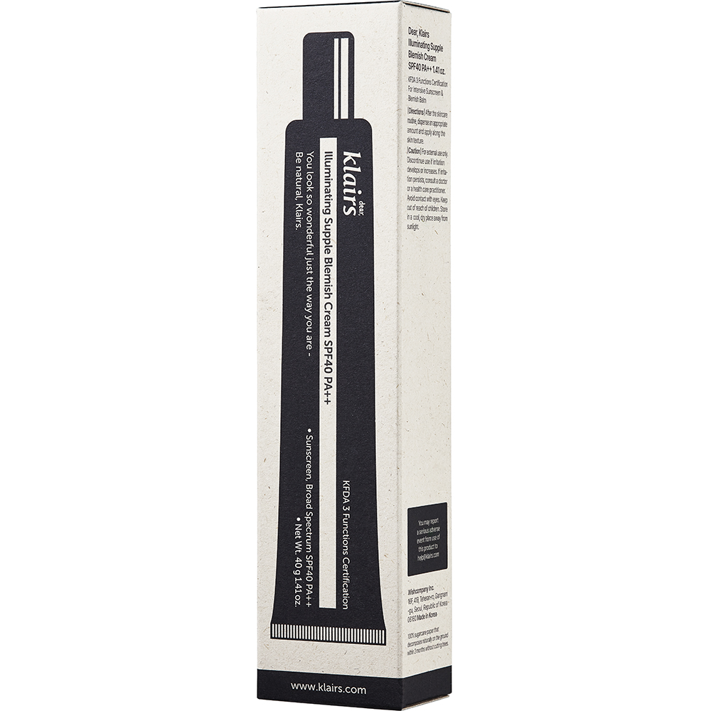 Dear Klairs Illuminating Supple Crema BB Uniformizanta SPF 40 Natural Beige - Hidratare Intensa si Protectie UV, 40ml