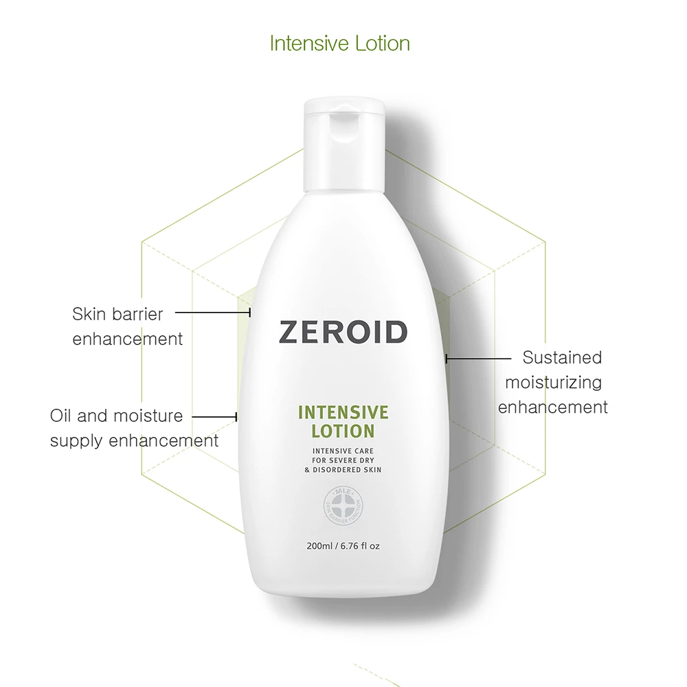 ZEROID Intensive Lotion Lotiune de Corp Intens Hidratanta - Refacere Bariera Piele & Hidratare Intensa, 200 ml