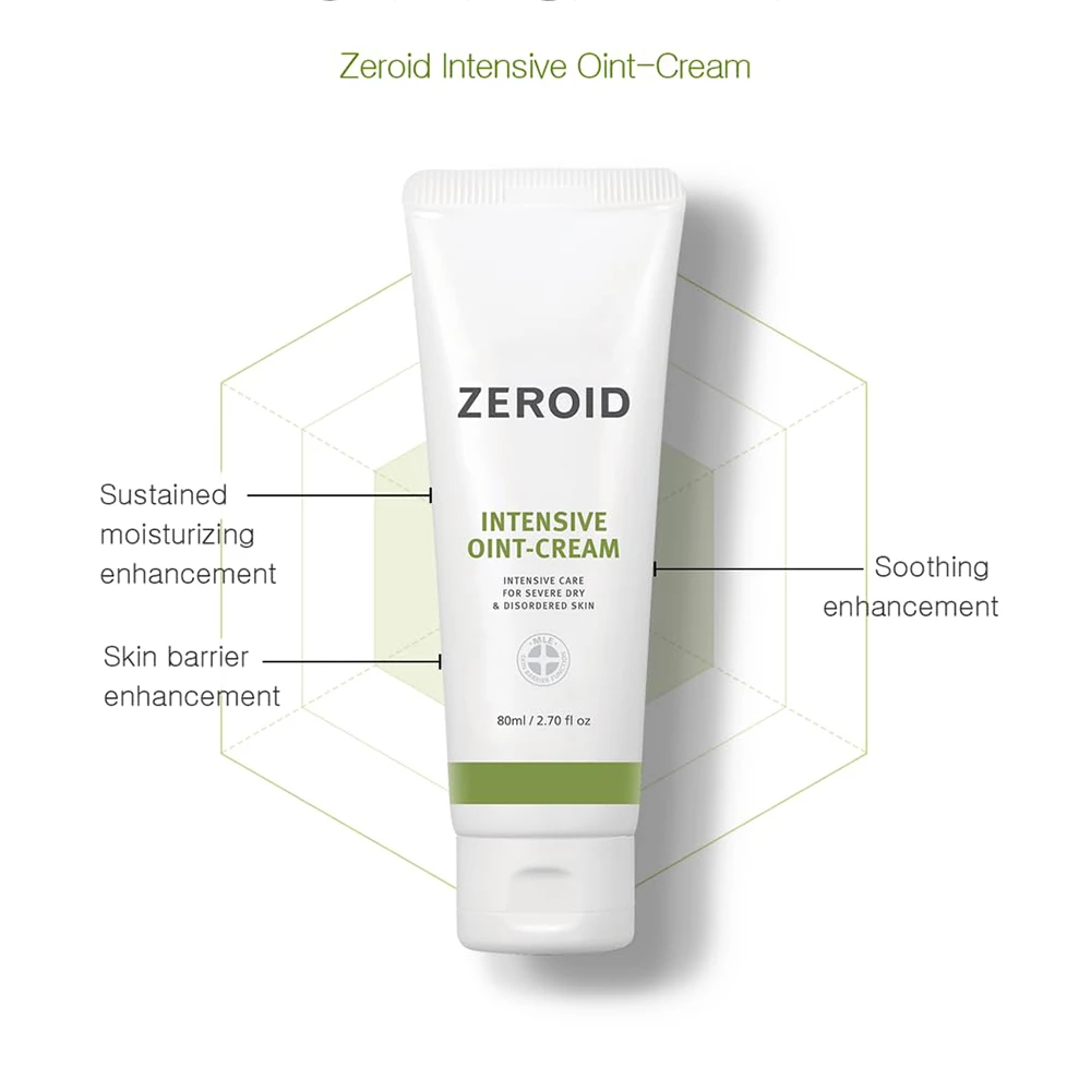 Zeroid Intensive Oint-Cream | Cremă Ultra-Hidratantă pentru Piele Uscată și Sensibilă, 80 ml