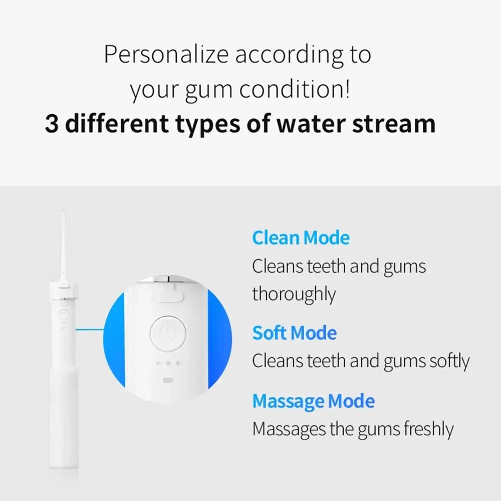 Aq-208 irigator bucal profesional portabil alb