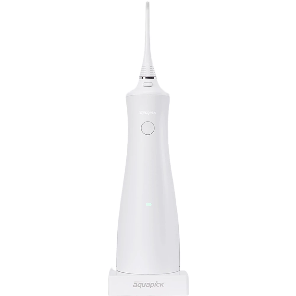Aquapick AQ-230 Irigator Bucal Profesional Portabil – Duș Bucal Nr. 1 Mondial pentru Îngrijire Orală, culoare alb