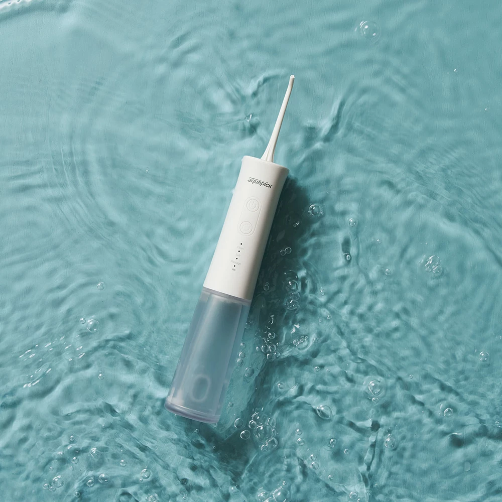 Aquapick AQ-205 Irigator Bucal Profesional Portabil – Duș Bucal Compact pentru Igienă Orală Zilnică, culoare alb 