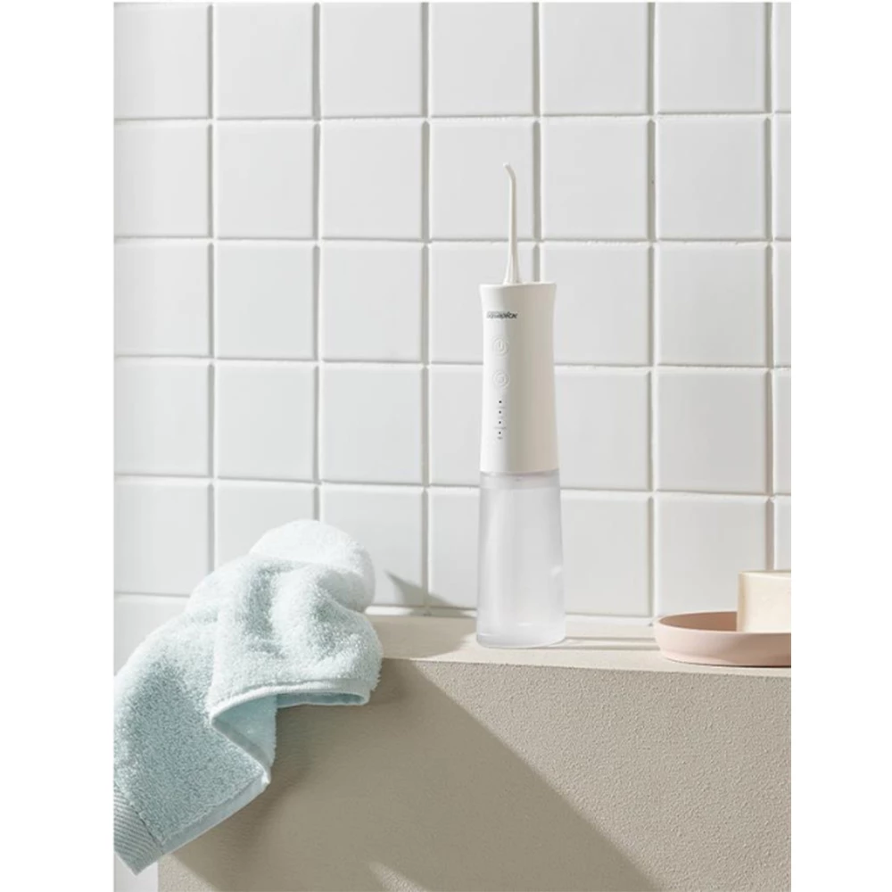 Aquapick AQ-205 Irigator Bucal Profesional Portabil – Duș Bucal Compact pentru Igienă Orală Zilnică, culoare alb 