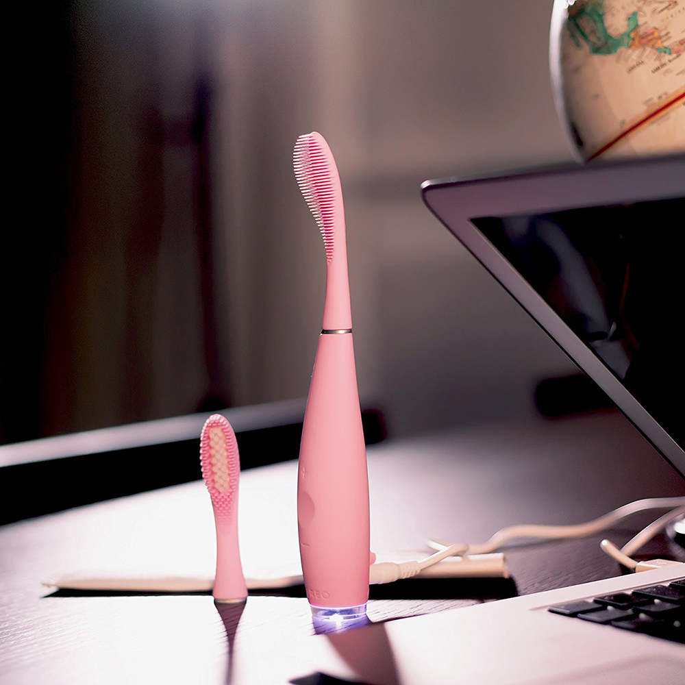 Issa 2 Sensitive Set Periuta De Dinti Electrica din Silicon Cu Pulsatii Sonice  Roz