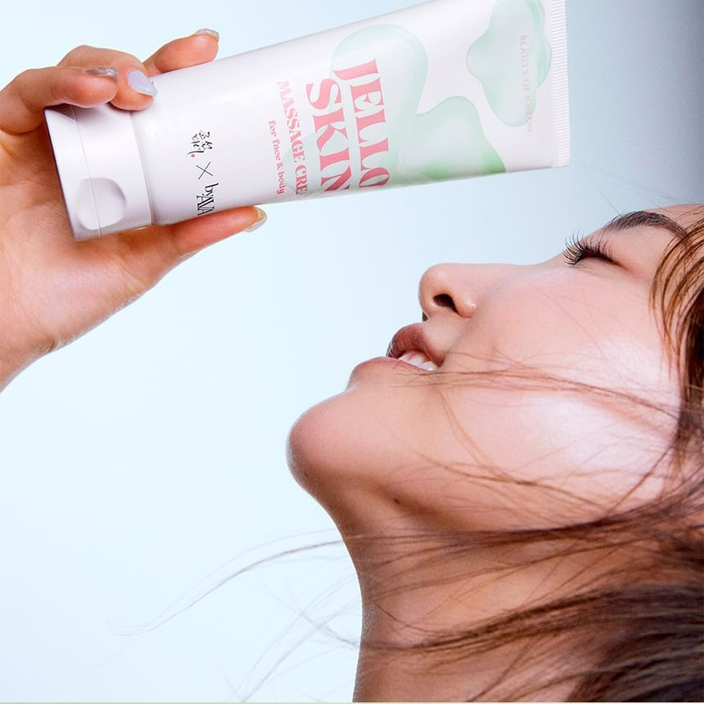 Jelloskin Massage Cream – Cremă Hidratantă pentru Față și Corp, 200 ml | Ideală pentru Masaj și Relaxare