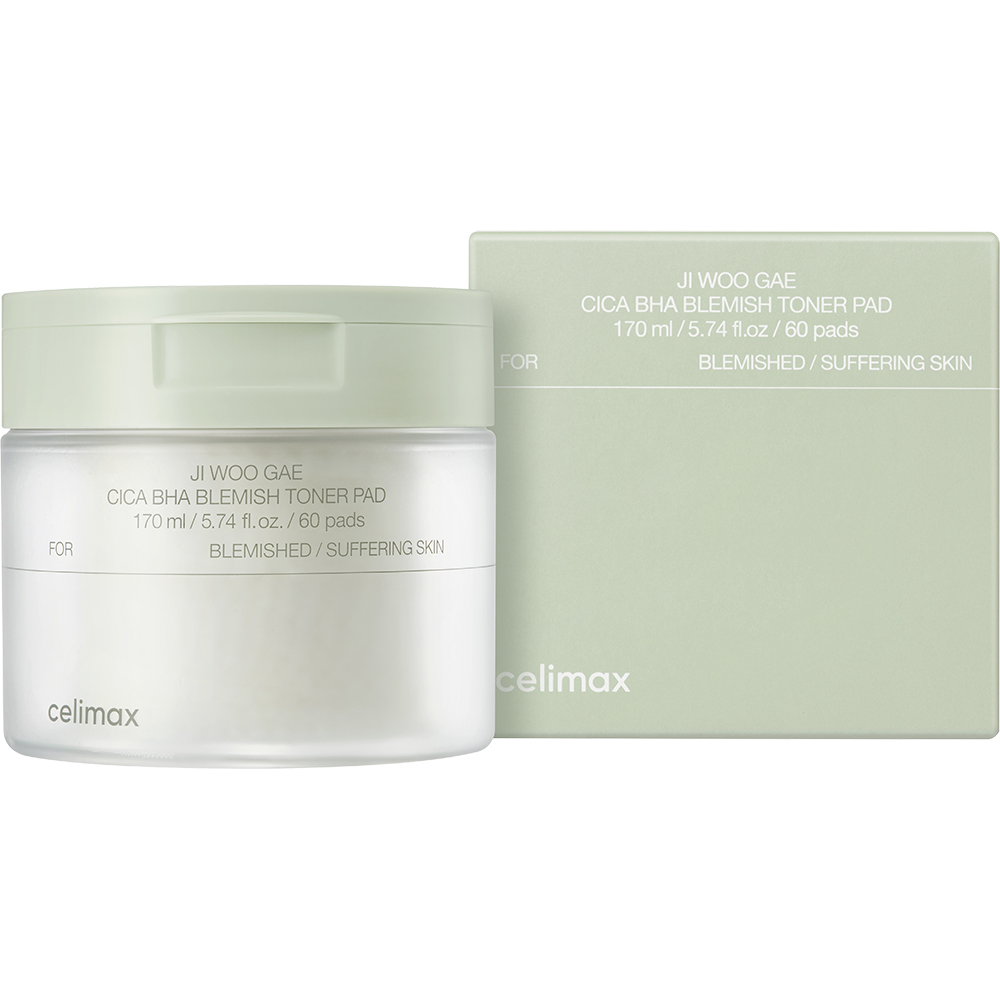 Ji Woo Gae Cica BHA Blemish Toner Pad Toner de fata dischete 60 buc