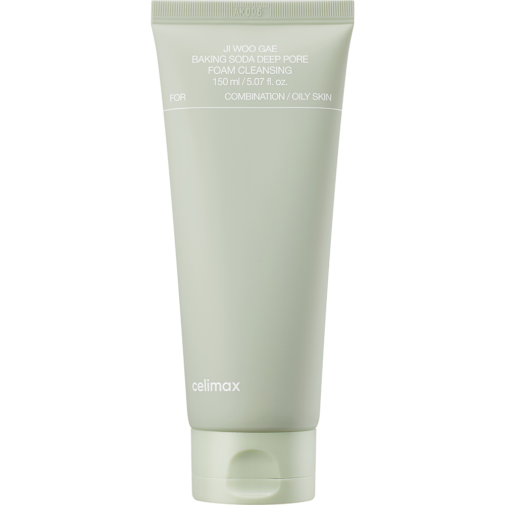 CELIMAX Ji Woo Gae Baking Soda Deep Pore Foam Cleansing, 150 ml - Spuma de curatare formulata cu bicarbonat de sodiu si acid salicilic, care contribuie la indepartarea impuritatilor si a excesului de sebum acumulat in pori si la metinerea echilibrului pielii dupa curatare