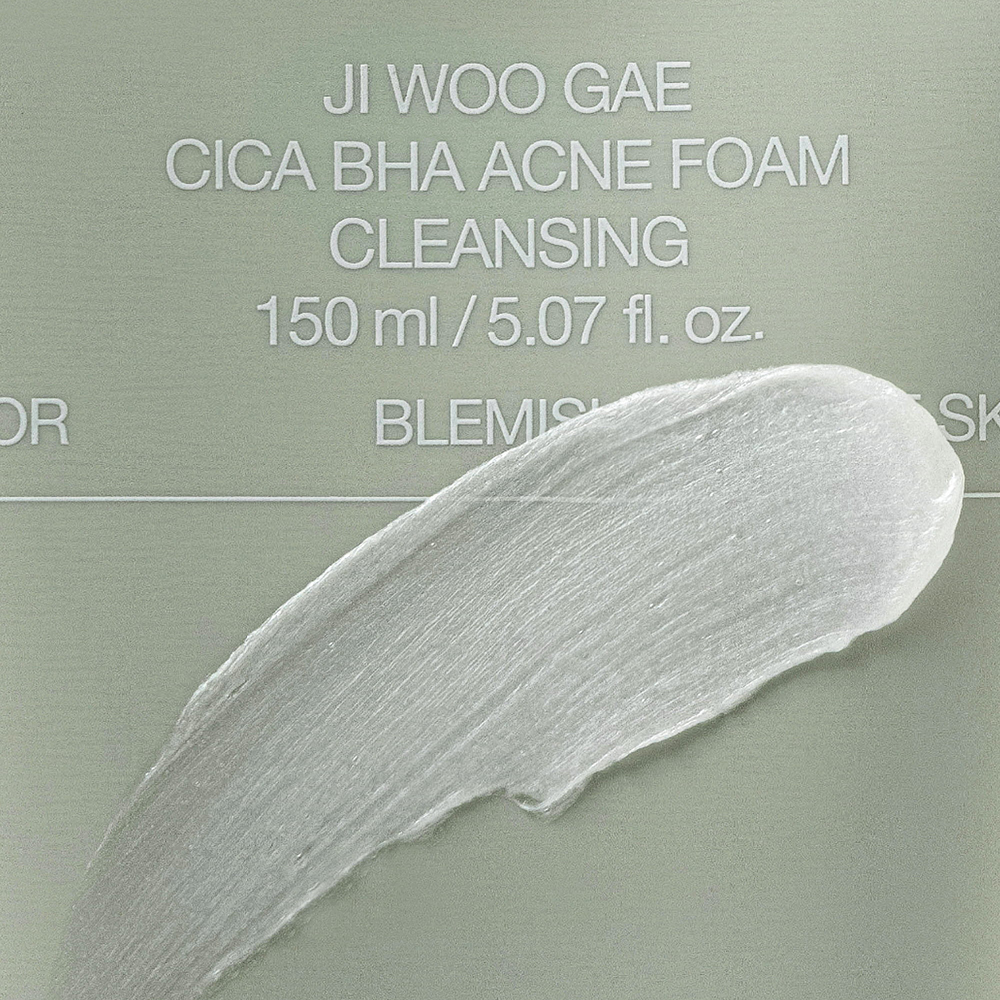 Ji Woo Gae Cica BHA Acne Foam Cleansing Spuma de curatare pentru acnee 150 ml