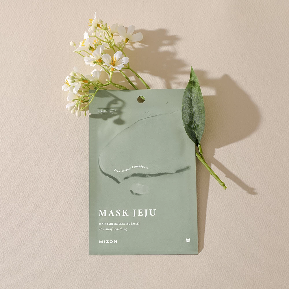 Mizon Joyful Time Masca de Fata Jeju Heartleaf - Hidratare Calmanta si Antioxidanta pentru Ten Sensibil, 23 gr