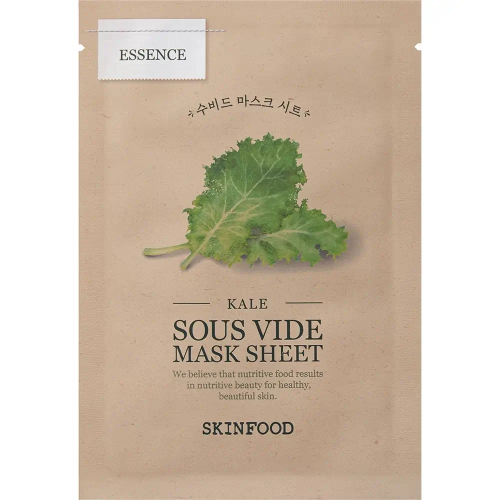 SKINFOOD Kale Sous Vide Masca de fata revitalizanta - Hidratare si stralucire intensa, 22 gr