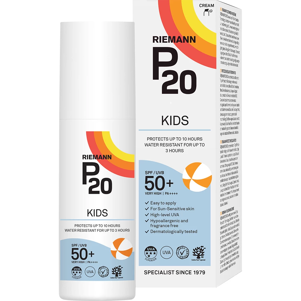RIEMANN P20 Kids Crema de corp SPF 50 - Protectie UV ridicata si hidratare intensa pentru piele sensibila, 100 ml