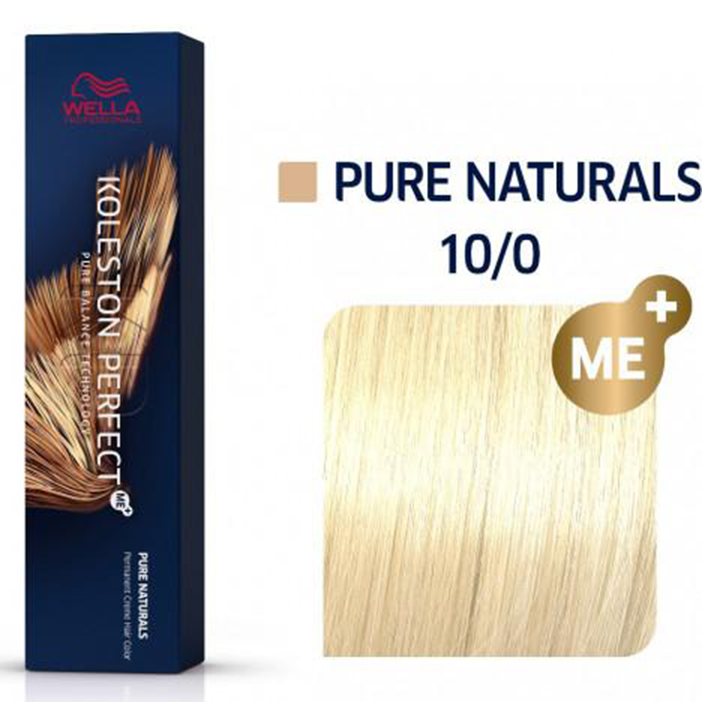 Koleston Perfect Me + Pure Naturals Vopsea de par permanenta 10/0 Lightest Blonde