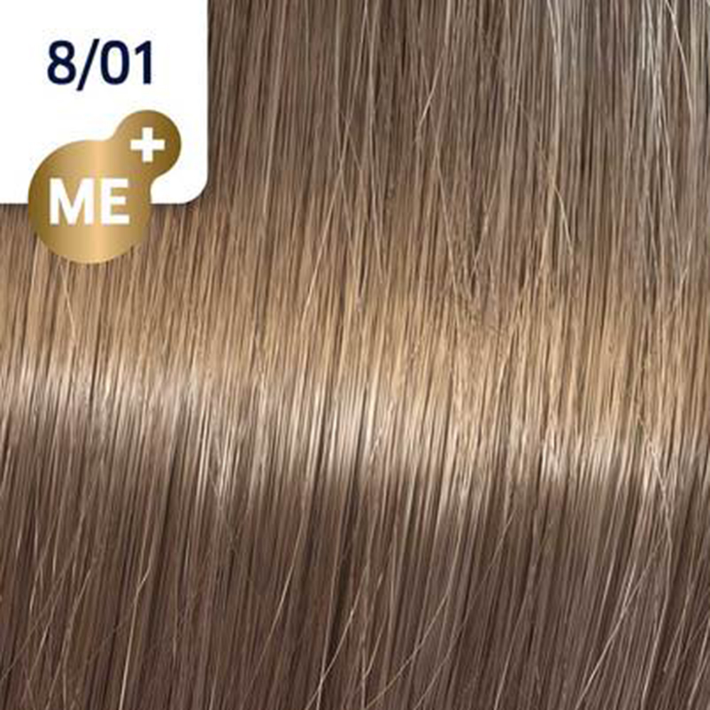 Koleston Perfect Me + Pure Naturals Vopsea de par permanenta 8/01 Light Blonde Ash
