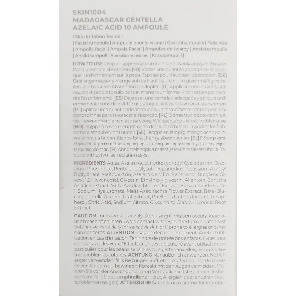 Lab In Nature Madagascar Centella Azelaic Acid 10 Ampoule Ser de fata 30 ml