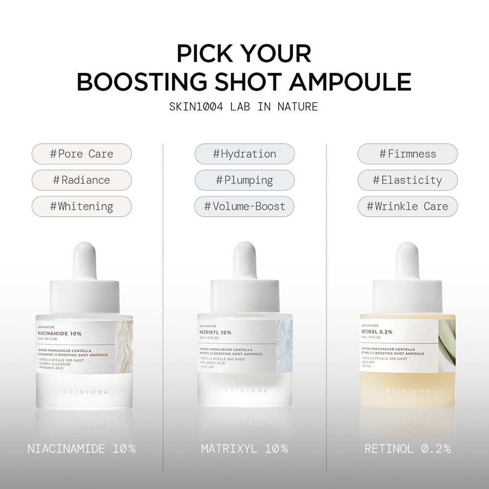 SKIN1004 Lab in Nature Madagascar Centella Niacinamide 10 Boosting Shot Ampoule ser de fata - luminozitate si uniformizare, 30 ml
