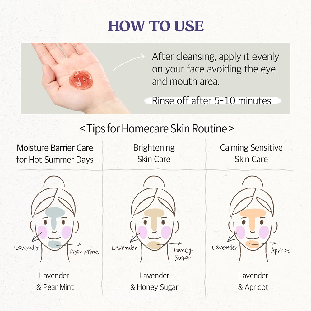 Mască de față hidratantă și calmantă Skinfood Lavender Food Mask cu 10% apă de flori de lavandă - 120 g