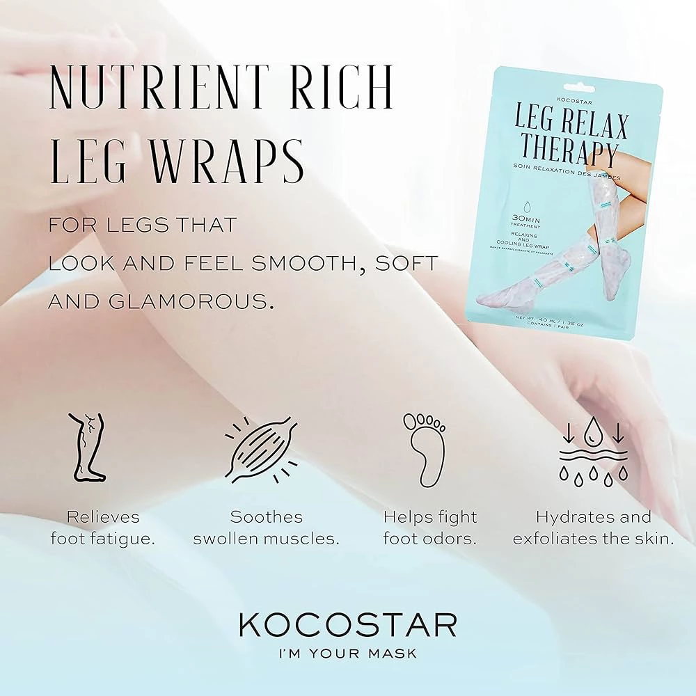 KOCOSTAR Leg Relax Therapy Masca Hidratanta pentru Picioare cu Colagen - Fermitate si Elasticitate, 40 ml