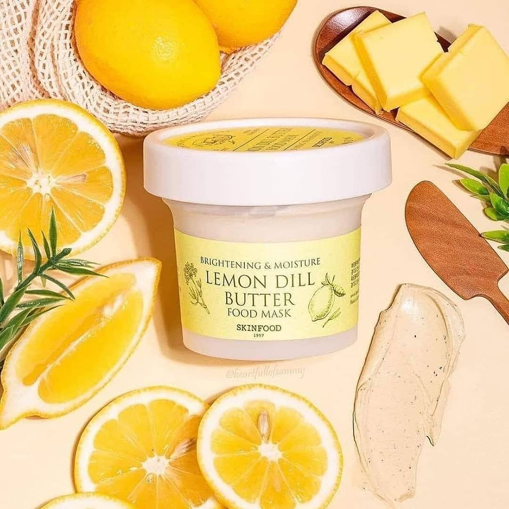 Mască de față revitalizantă Skinfood Lemon Dill Butter - Hidratare și luminozitate cu extract de lămâie și mărar, 120 g