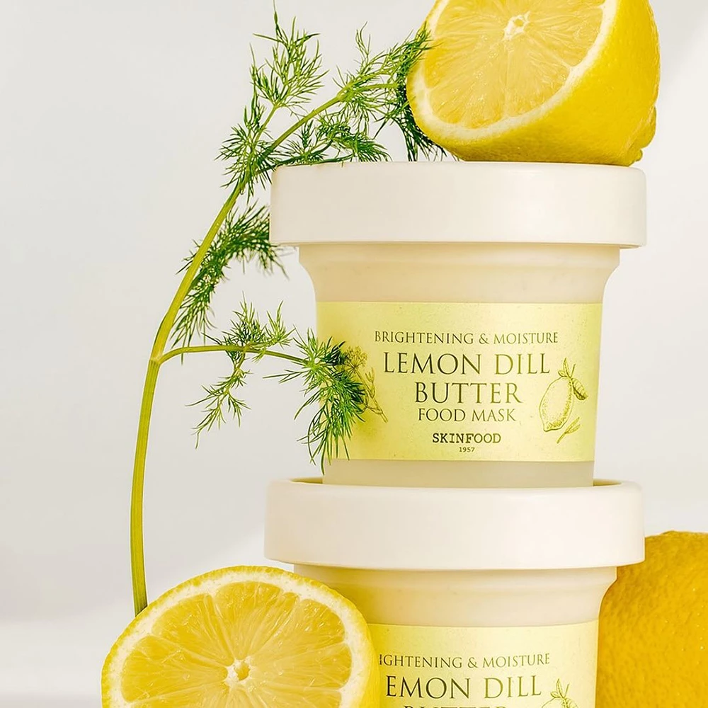 SKINFOOD Lemon Dill Butter masca de fata cu extract de lamaie si marar - hidratare intensa si luminozitate, 120 gr