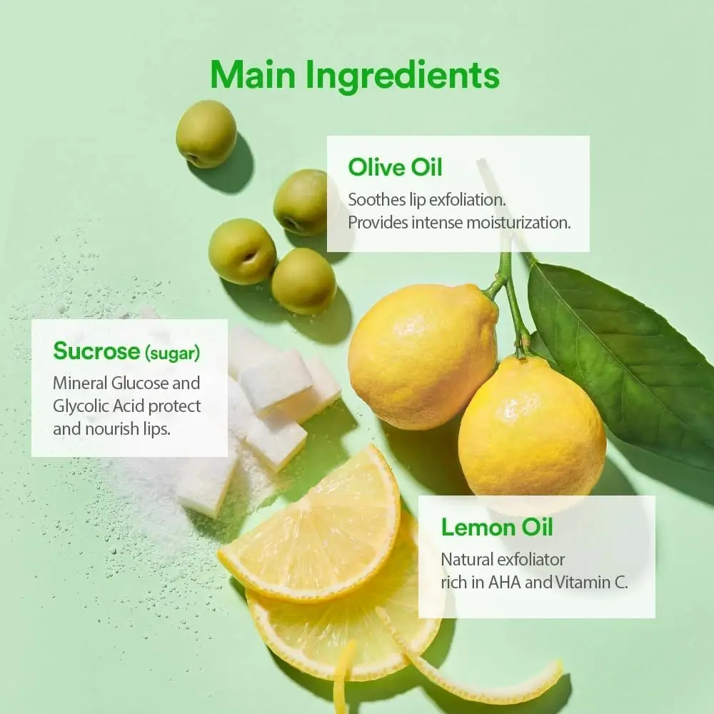TOCOBO Lemon Sugar Scrub Masca Exfolianta pentru Buze Lamaie - Exfoliere Delicata si Hidratare Profunda, 20 ml