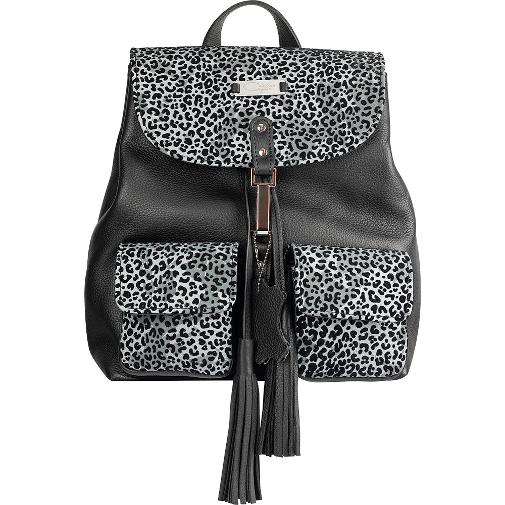 Light Grey Animal Print Limited Edition Leather Backpack