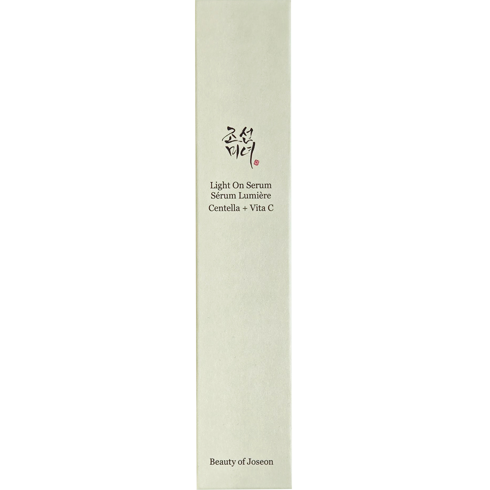 BEAUTY OF JOSEON Light On Serum Centella + Vita C - ser de fata formulat cu vitamina C 10% si extract de centella asiatica 68%, care contribuie la iluminarea pielii si la mentinerea confortului cutanat - 30 ml